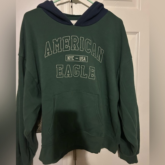 American Eagle Green Hoodie - Picture 1 of 3